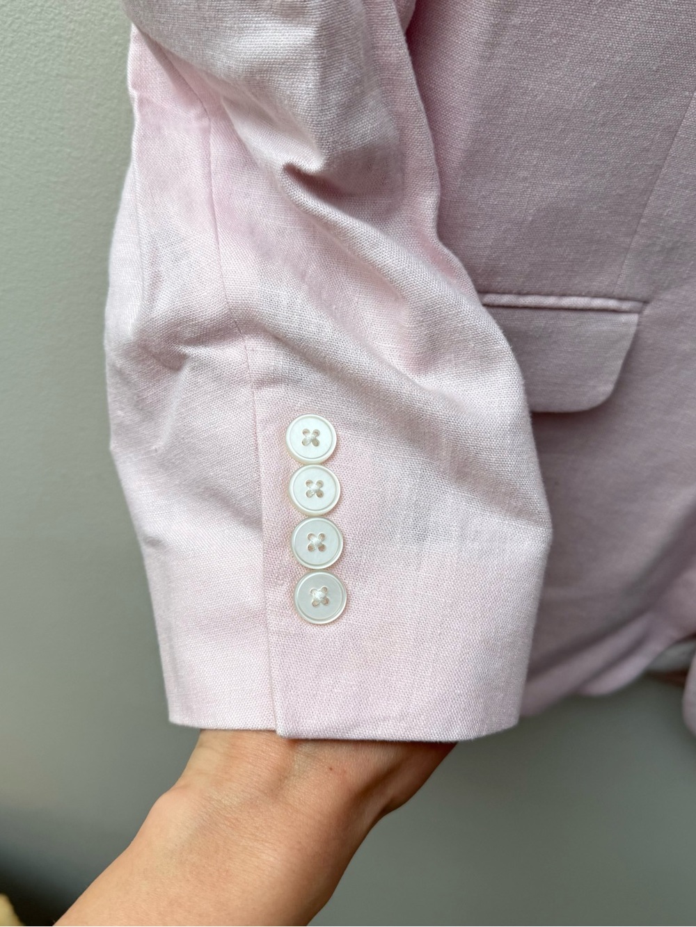 Chaps Linen Blend Pale Pink Two-Button Sport Coat - Picture 4 of 12